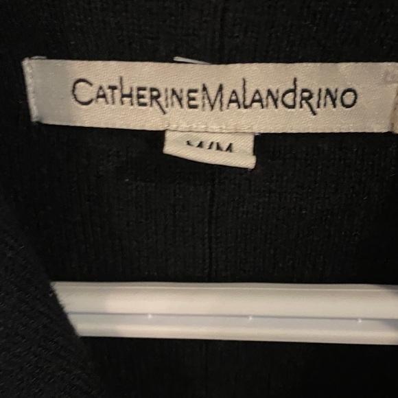 Catherine Malandrino Burgundy and Black Cape Jacket - Picture 2 of 7